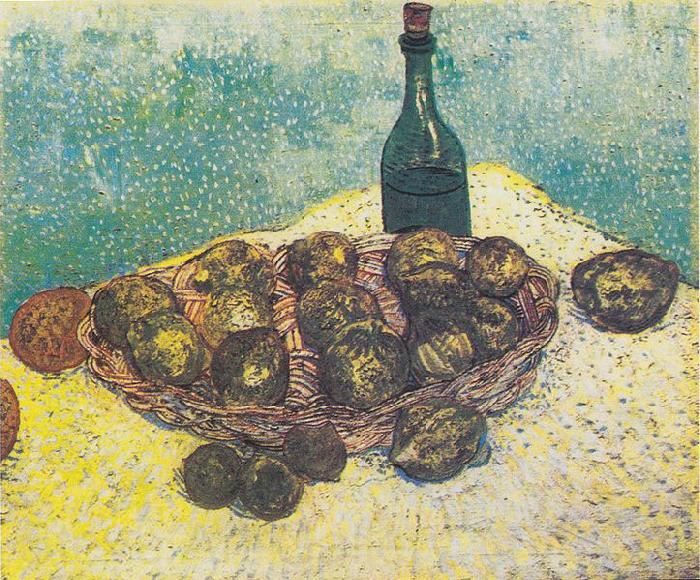 Vincent Van Gogh Still Life with Bottle, Lemons and Oranges Spain oil painting art